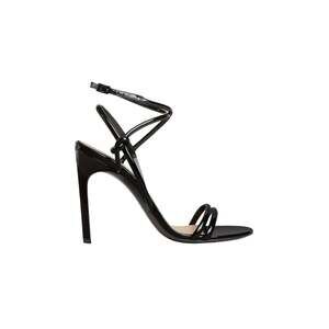 Gucci - Black Strappy Patent Leather Sandals with Knot Detail - IT 37